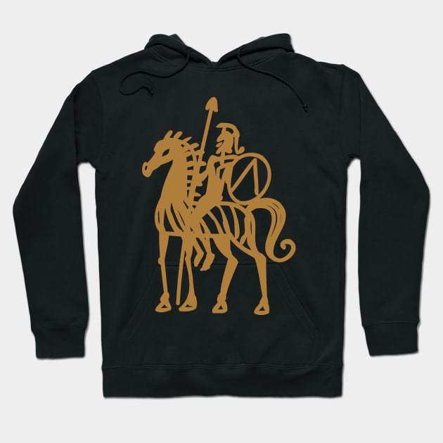 Athenian warrior on horseback Hoodie by duxpavlic